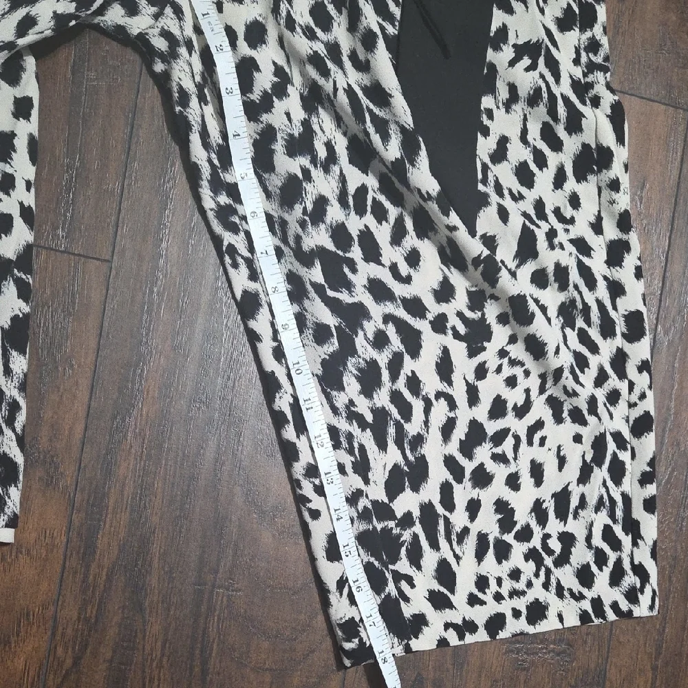 Emma & Michele Black and White Animal Print Jumpsuit - Picture 5 of 7